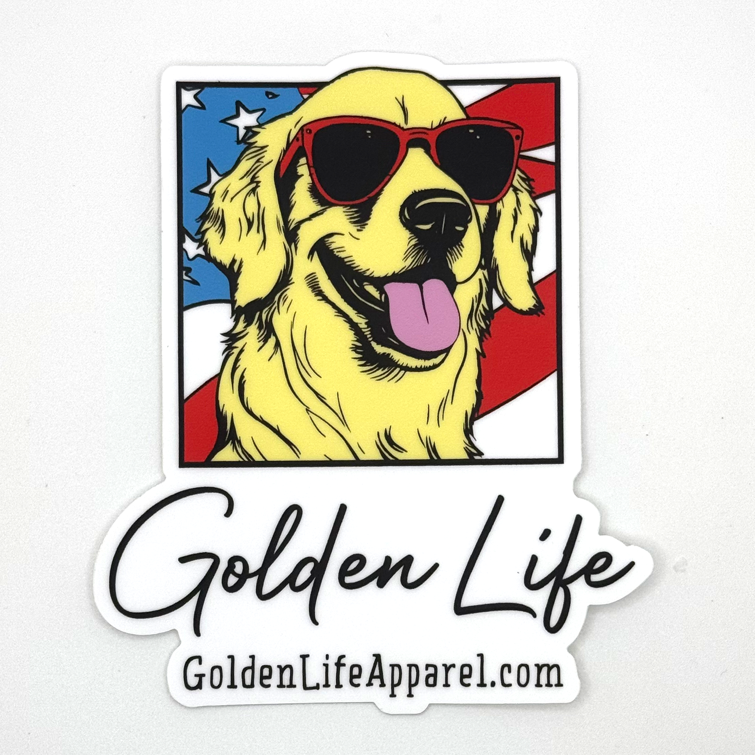 Golden Life - USA - Weatherproof Sticker