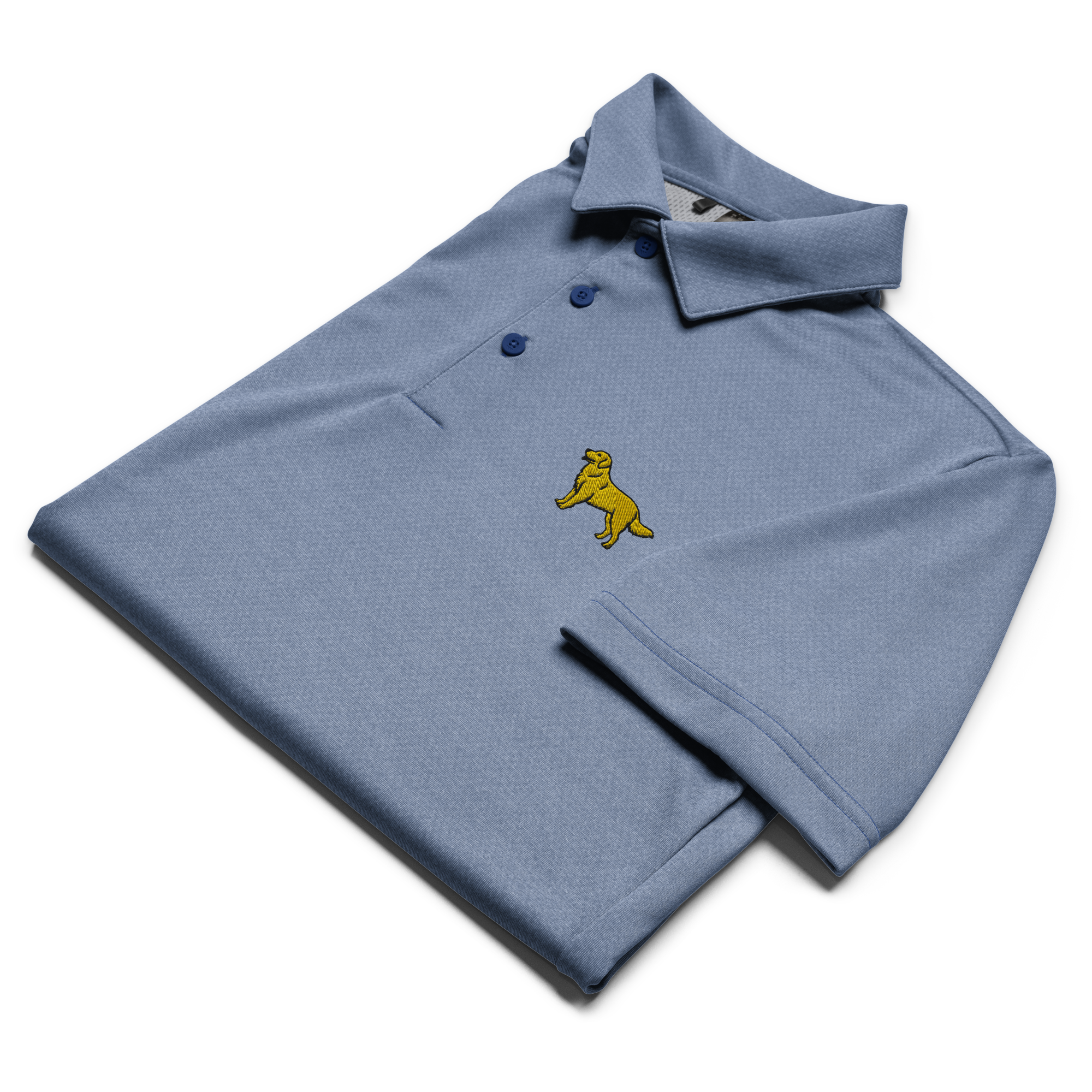 Classic Gold Dog Adidas space-dyed polo