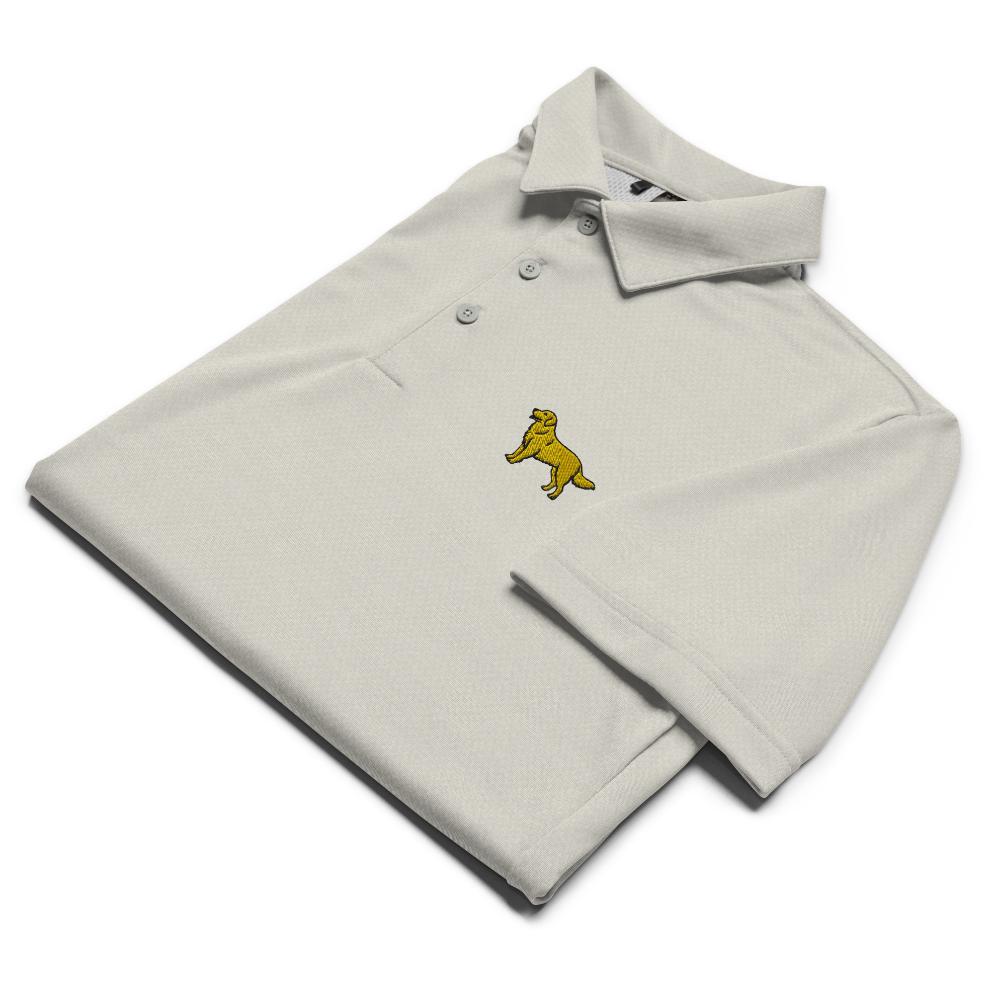 Classic Gold Dog Adidas space-dyed polo